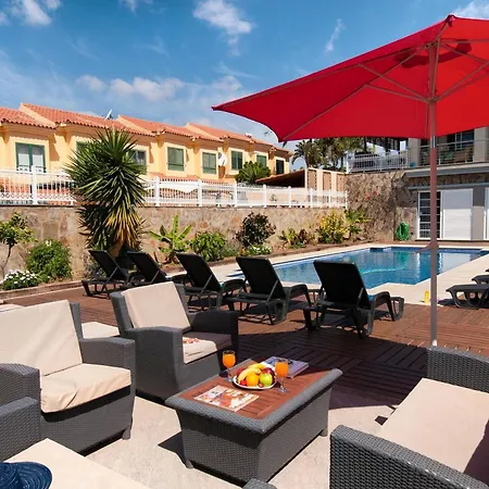 Sonnenland Grande Private Outdoor Pool Bbq Facilities Shaded Outdoor Dining Area Sonnenland Gran Canaria